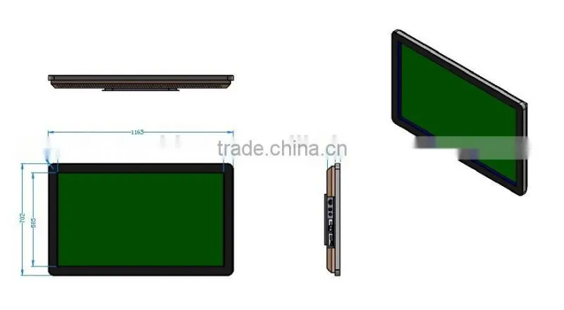 47inch wall mounted LED touch AiO computer kiosk touch table