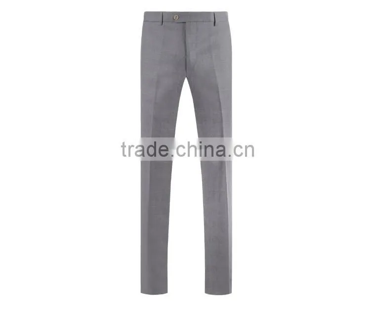 New Design Double Breast Light Grey Coat Pant Business Men Suit