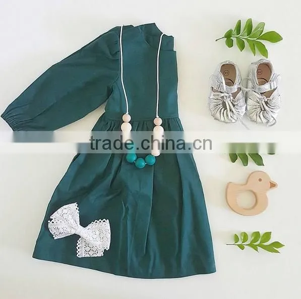 Boutique Fall Style Girls Party Dresses Princess Dress Kids Long Sleeves Clothes