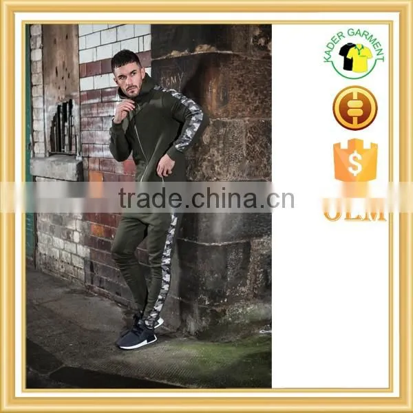 New hot tracksuit men camo contrast tracksuit europe fit tracksuit
