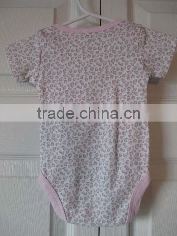 Gear Pink Leopard Print Baby Girl Bodysuit