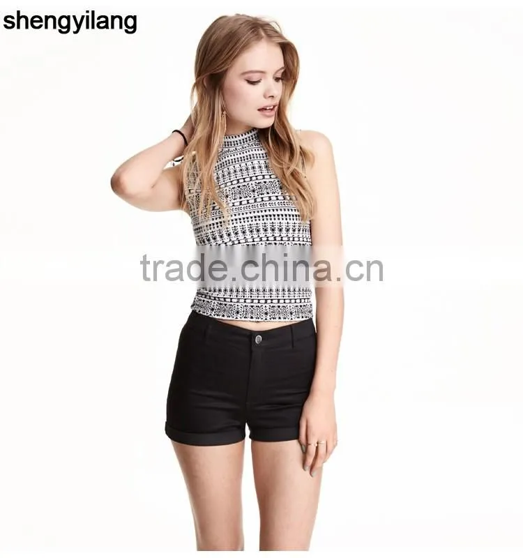 New arrival lady's sleeveless top wholesale fashionable fitness tank top guangzhou manufacturers