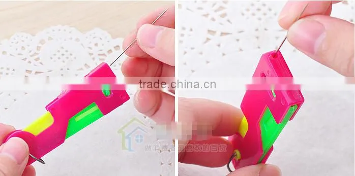 plastic automatic needle thread threader needle guider for sewing embroidery