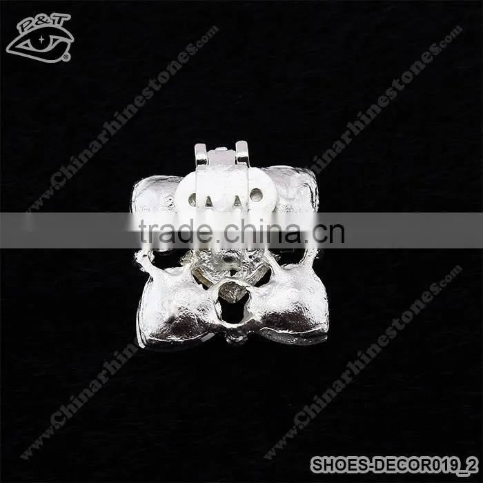 Fashion Classical Flower Shaped Crystal Rhinestone Ornament Accessories with metal clip for high heel shoe wedding shoes