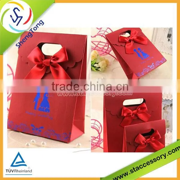 Fancy and high quality wedding paper bag /customized paper gift bag hot selling