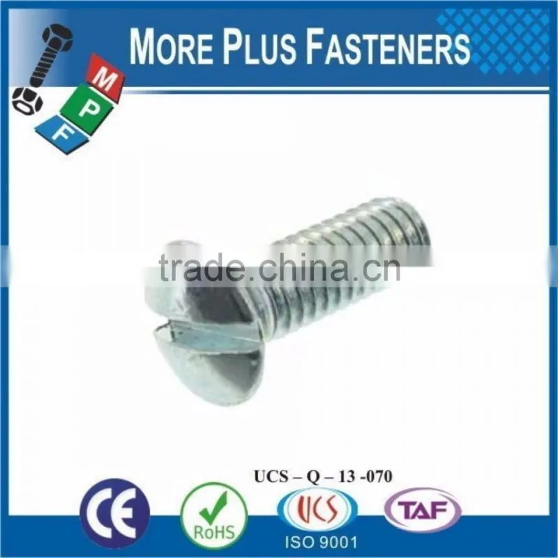 Made in Taiwan Made in Taiwan Slotted Raised Countersunk Head Machine Screw DIN 964
