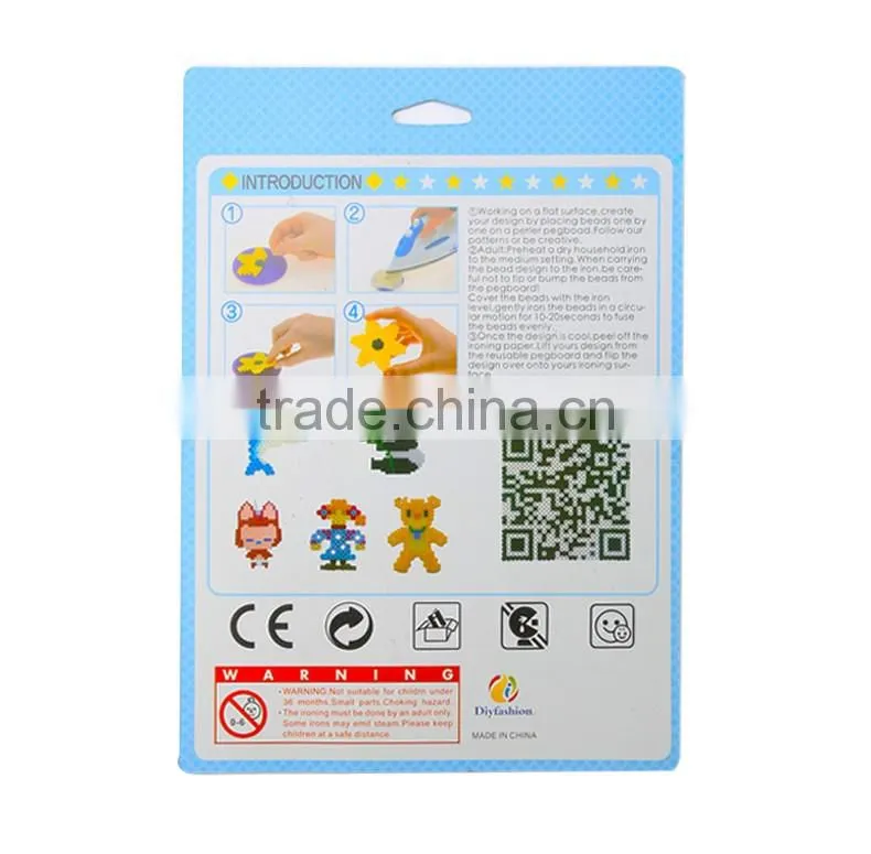 2017 Hot fashion 5mm Mix color hama perler beads set designs children toys