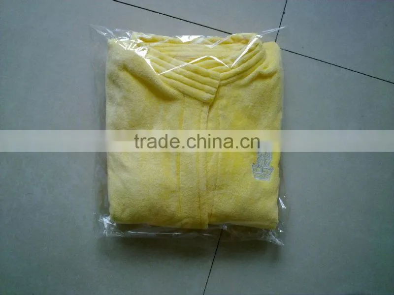 100% cotton colored velour kids bathrobe