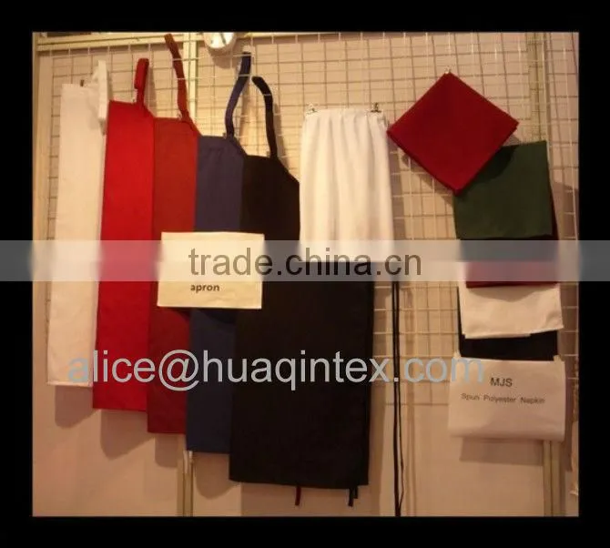 White Spun Polyester Commercial Quality Napkin And Tablecloth With Soil Release
