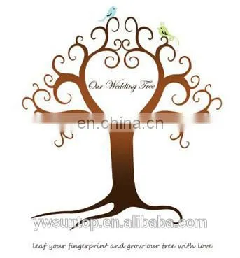 Loving Tree Fingerprint Signature Canvas Painting Wedding Attendance album