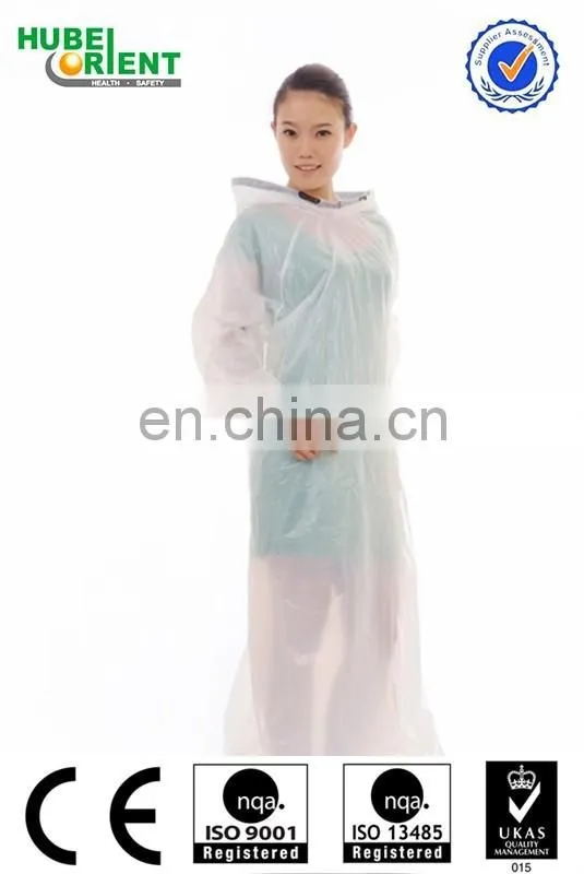 disposable cheap adult printed rain coat