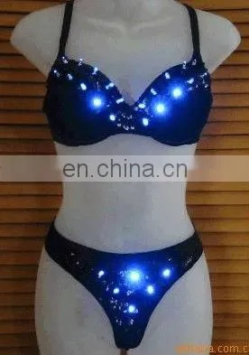 led bra/sexy model's light up bra