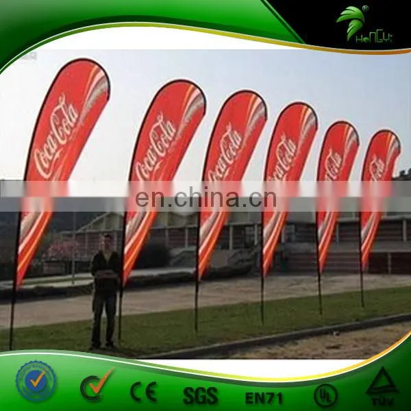 2015 Hot cheap large custom advertising beach flags for sale
