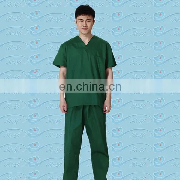 Medical disposable SMS scrub coat suits a kit includes coat and pants