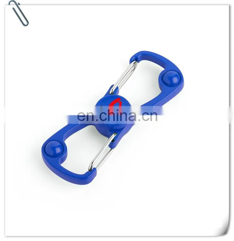 promotion gift dual zinc alloy carabiner fidget spinner