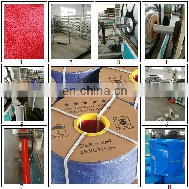 China factory blue 0.2Mpa PVC lay flat irrigation hose