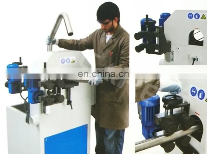 P-100 Automatic grinding belt curved pipe polishing machine for max stainless steel pipe 110mm