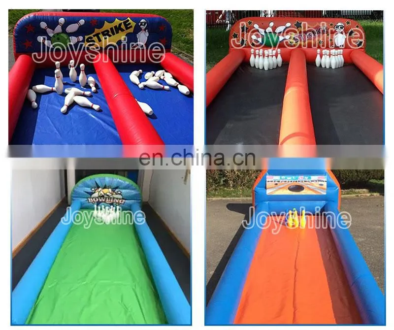 Custom 5m Giant Inflatable Bowling Lanes Equipment Factory Prices Human Sized Bowling Lane Alley Set Game For Sale