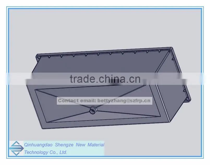 FRP reaction box, surface gel coat fish tank, GRP frp tank