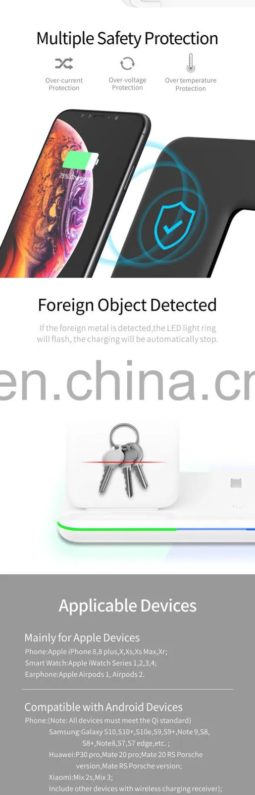 Wireless Charging New Arrivals 2020 For Apple Watch Charger Earphones Mobile Phone Holder Charger 3 In 1