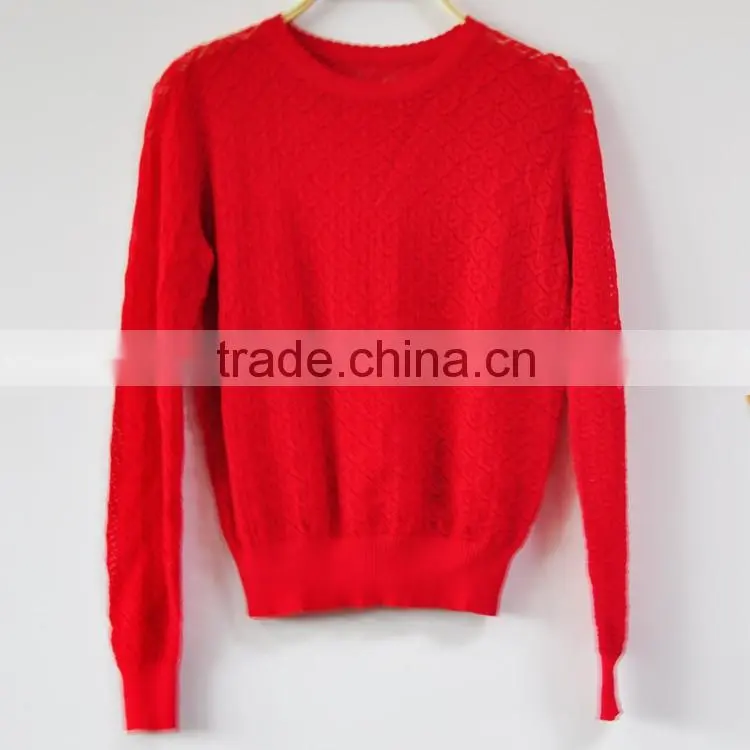 Summer Women Computer Knitted Sweater Red Sexy Sweaters