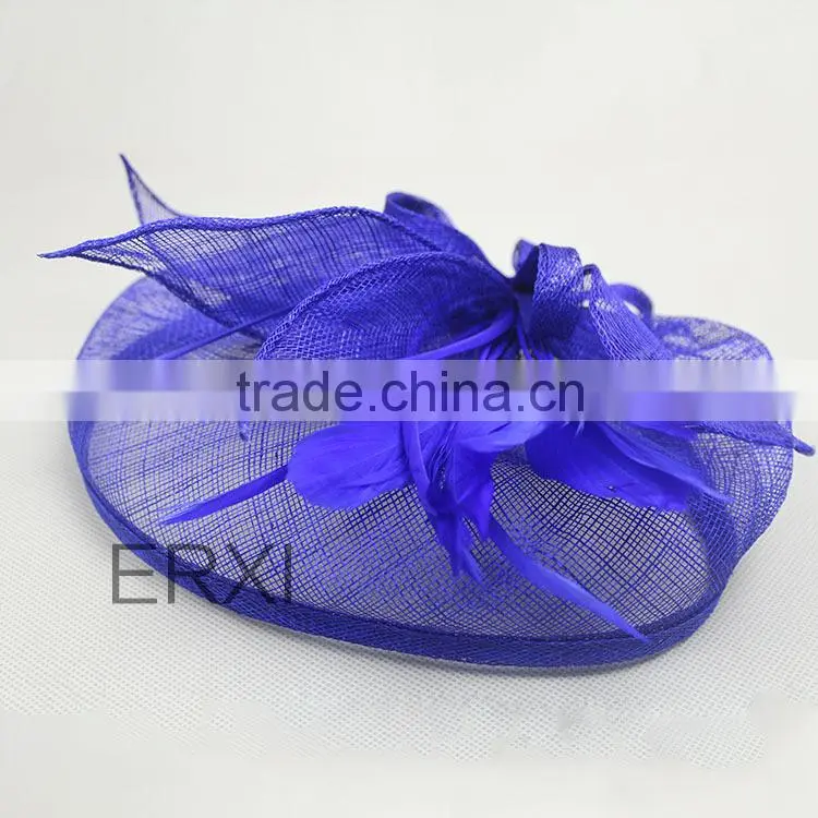 Wholesale Fashion 100% Sinamay Material Base Hat Fascinator For Women