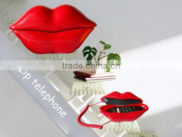 colouful sexy lips shape telephone