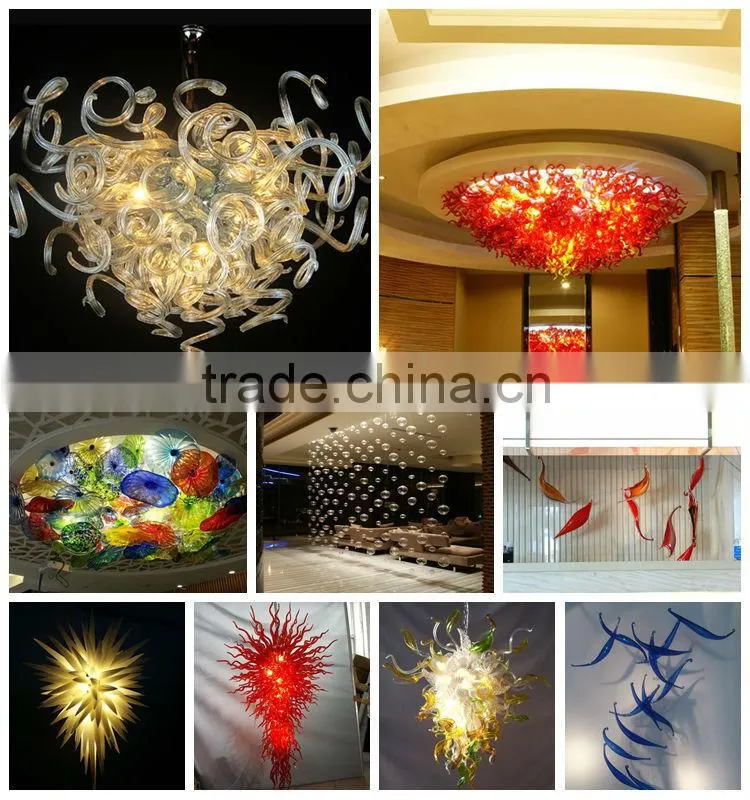Elegant Hand blown Clear Glass Chandelier