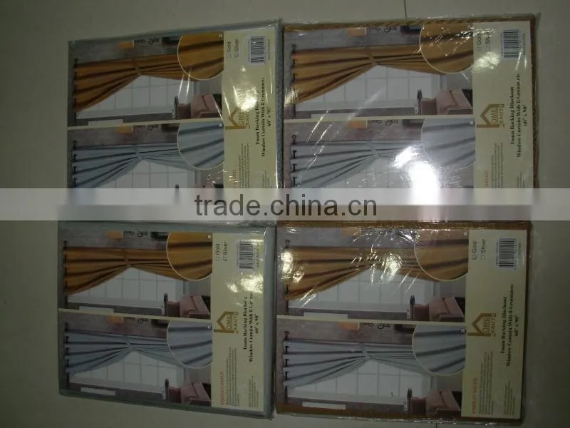 Hot Selling Fashion Style 1pc Jacquard Foam Backing Blackout Window Curtain