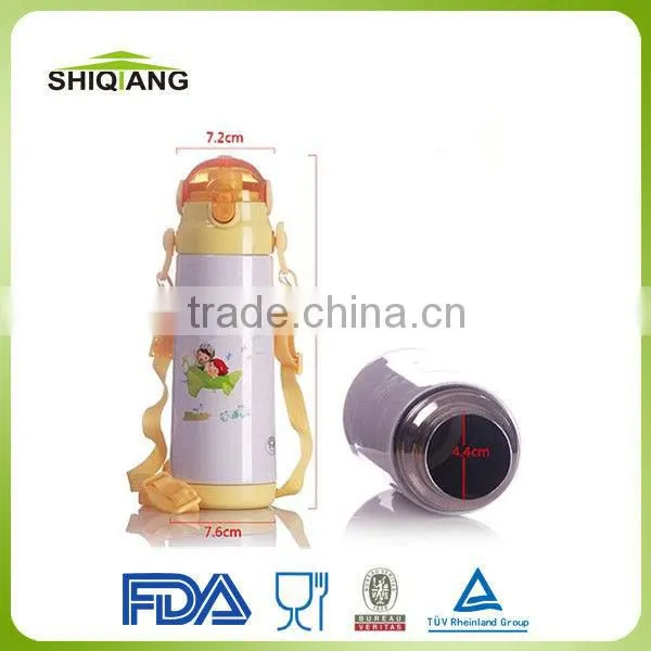 Children straps thermos bottle with various spray painting,BL-1043