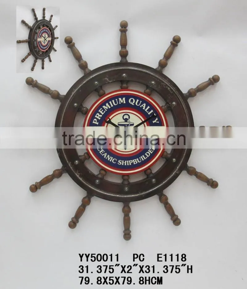 Factory decorative antique bird metal wall round clock