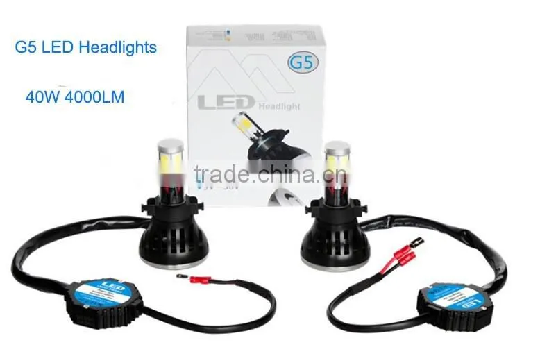 New arrival 40W 4000LM*2 H7 H3 H8 H9 H11 H16 9005 9006 H4 H13 9004 9007 auto led headlight bulb, led headlight bulbs 12v 35w