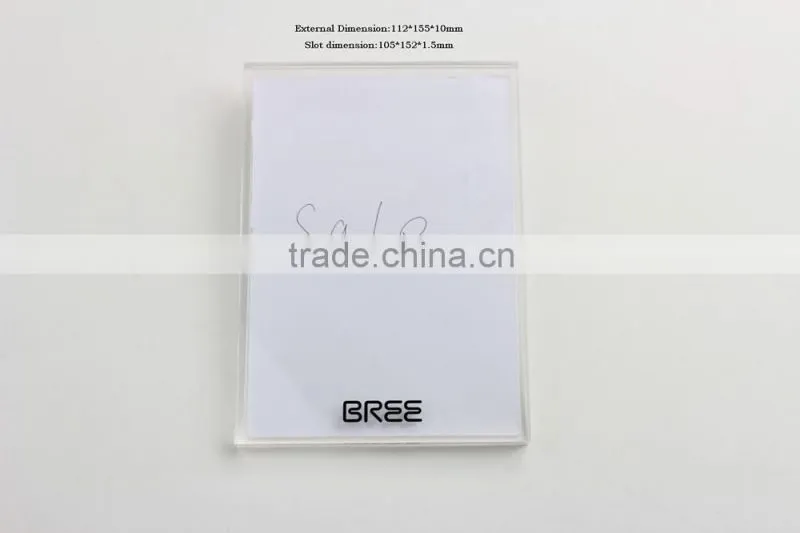 Acrylic Price Tag Holder Stand Clear Acrylic Sign Holder Desk Label Leaflet Holder RSH004