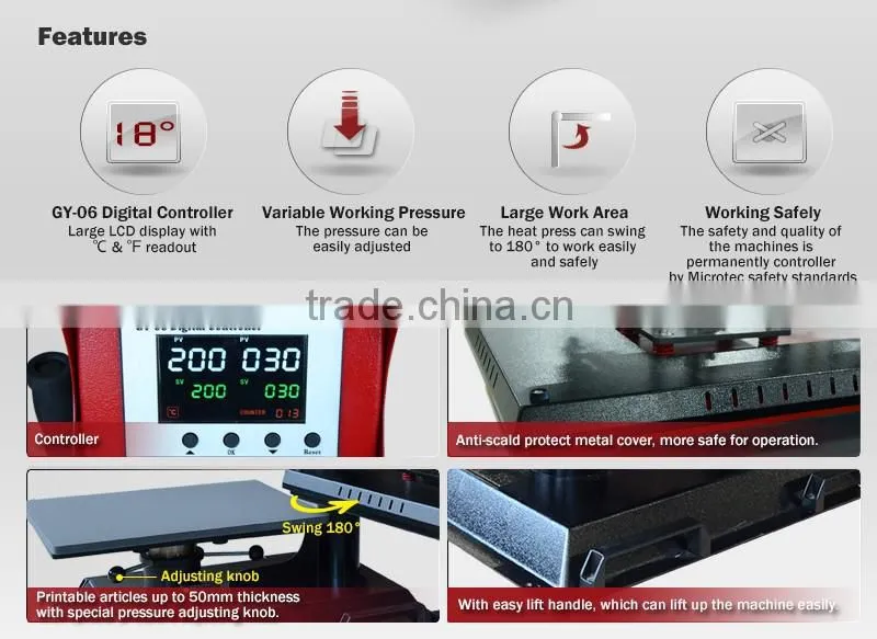 Auto Open Auto Swing Away Heat Press Transfer Machine