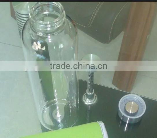 Customized advertising gift cup glass sports cup lid creative portable leak-resistant readily cup transparent