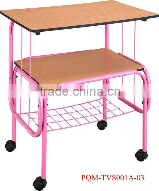 Senior Three Layer colorful TV Trolley