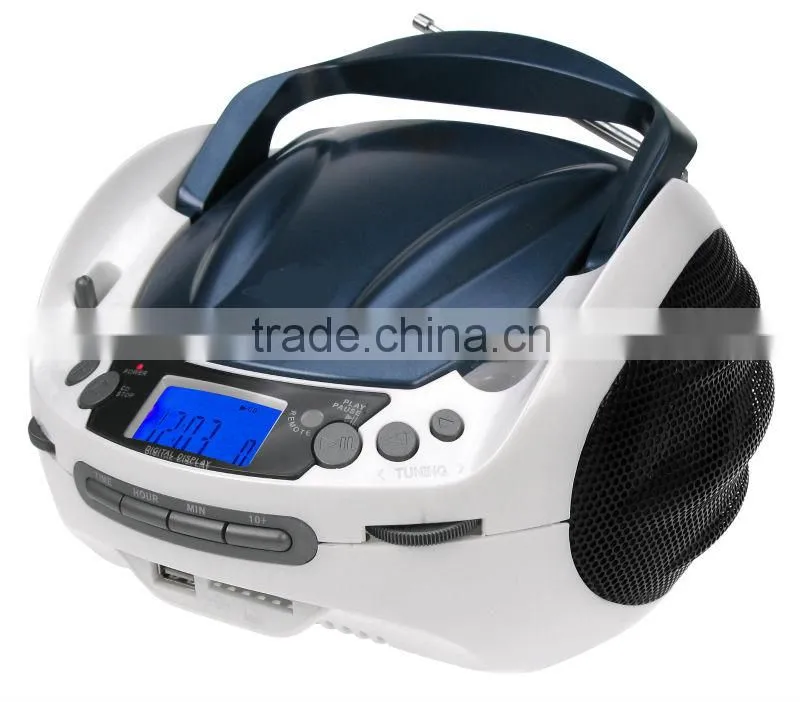 Best Selling Fancy Blue AM FM Radio Portable CD Boombox