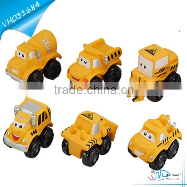 Free Wheel Cartoon Baby Rubber toy truck