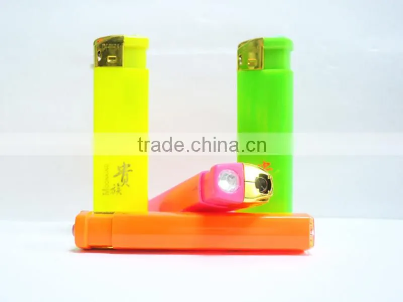 plastic cigarette gas lighter ,refillable windproof lighter with custom logo printing