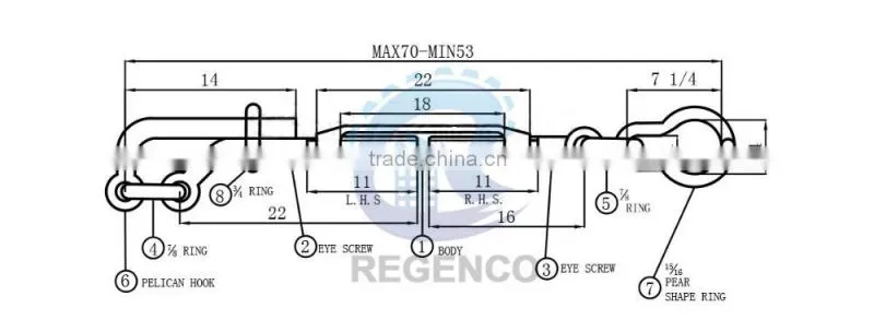 US Type Lashing Turnbuckle