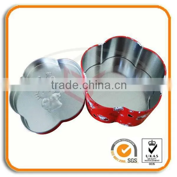 Flower Shaped Metal Tin Gift Box