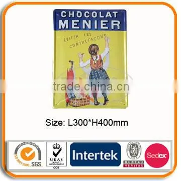Decorative lovely girl metal tin shield