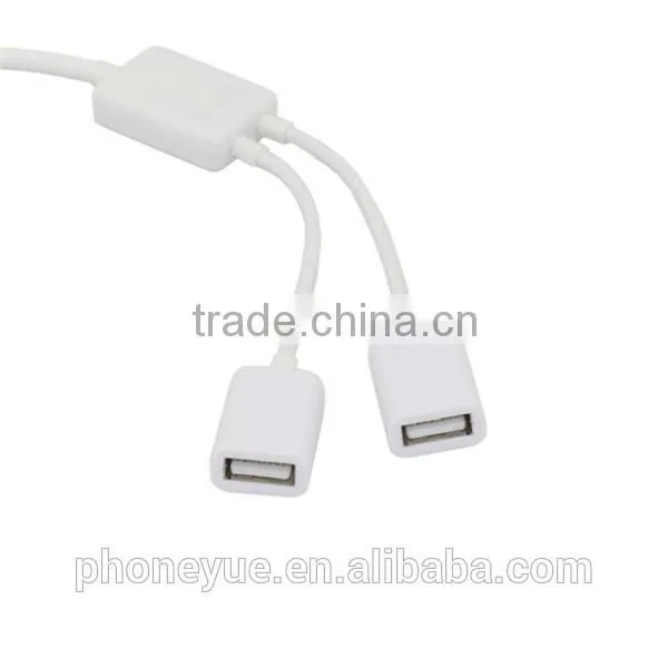 USB 3.1 Type C to Dual 2 Port USB 2.0 HUB adapter for macbook and tablet pc