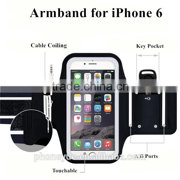 Fashion Sports Gym Running Waterproof Touchable Arm Band For iPhone 6 Plus