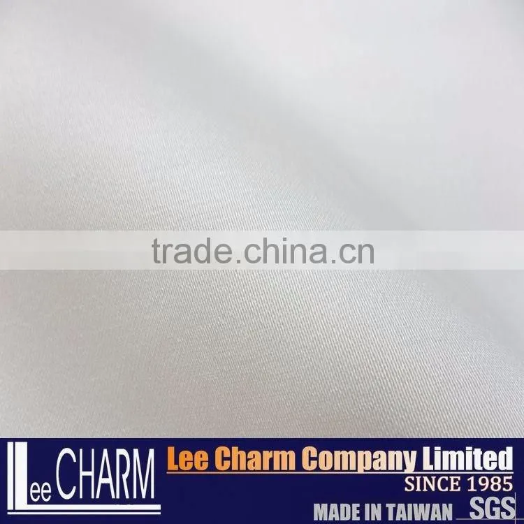 Taiwan White Cotton Elastane Satin Fabric