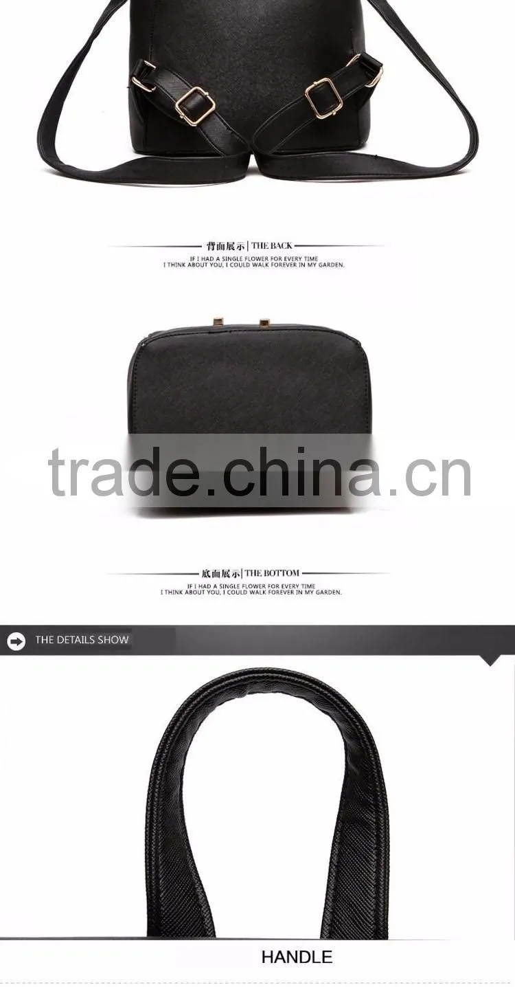 2016 summer new style for leisure PU backpack college student school shoulder bag
