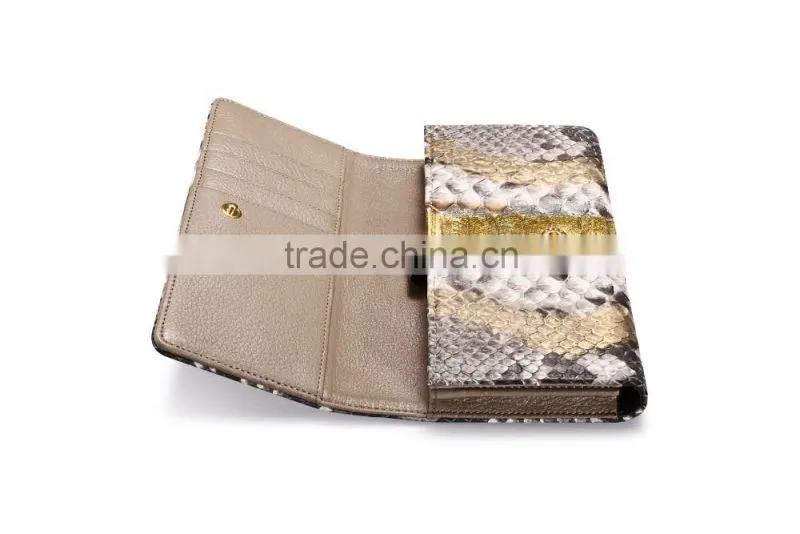 Original ICARER Real Python Leather Wallet Bag Clutch MT-5509