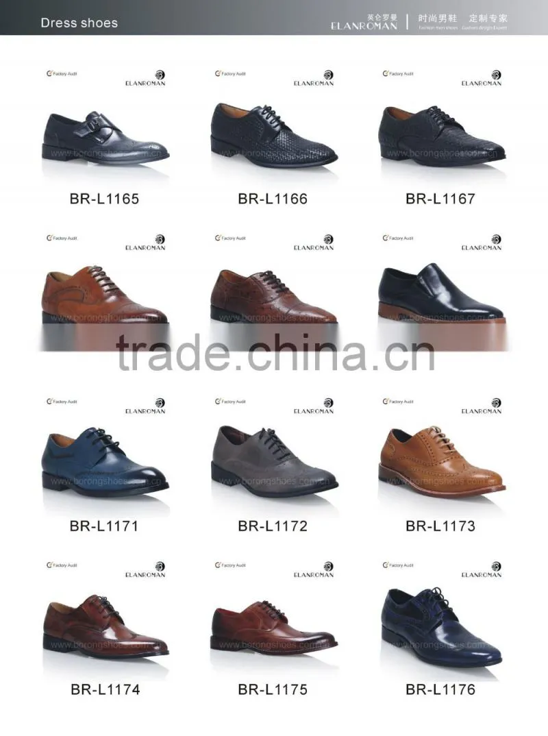 Fashion new arrived leather dress shoes men monk shoes factory