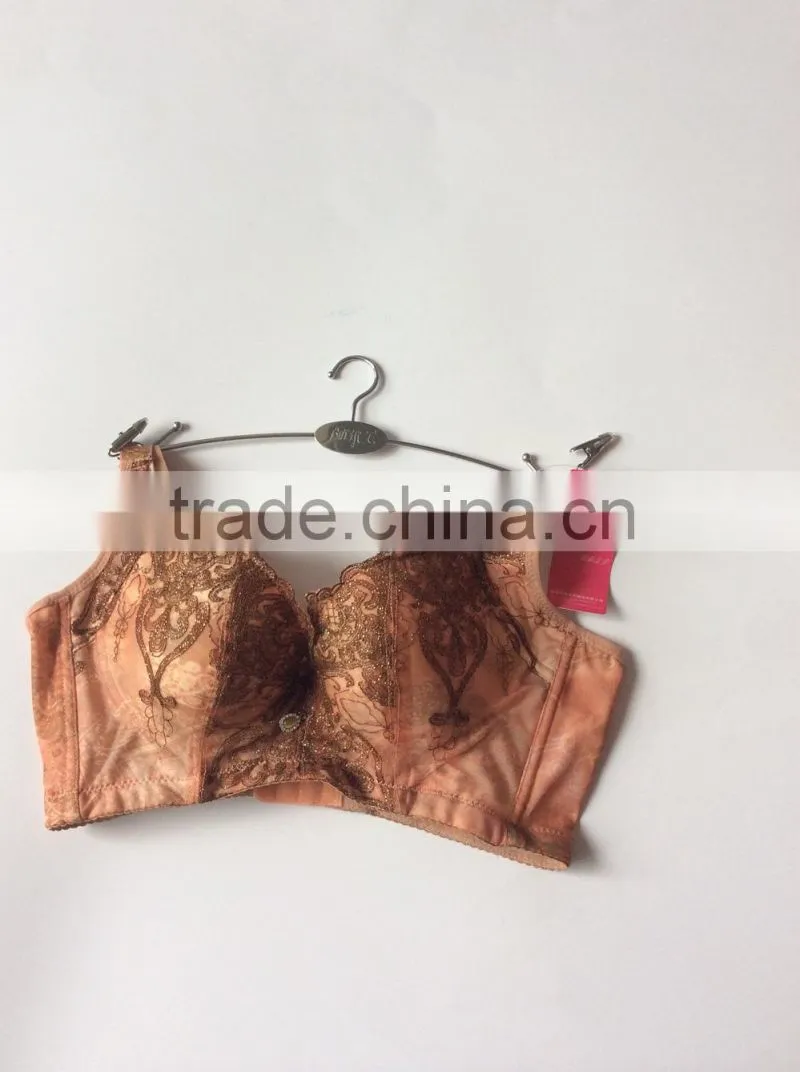 Gold Flower Diamond Pink Corset Bra
