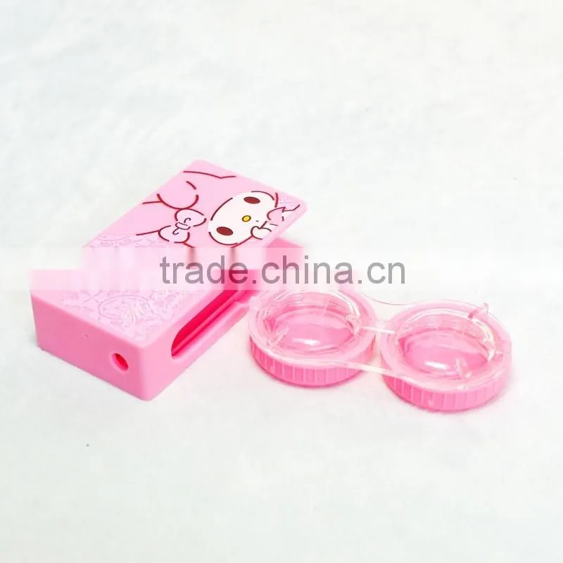 cute cartoon plastic double box glasses case eyewear case,storage box, display case